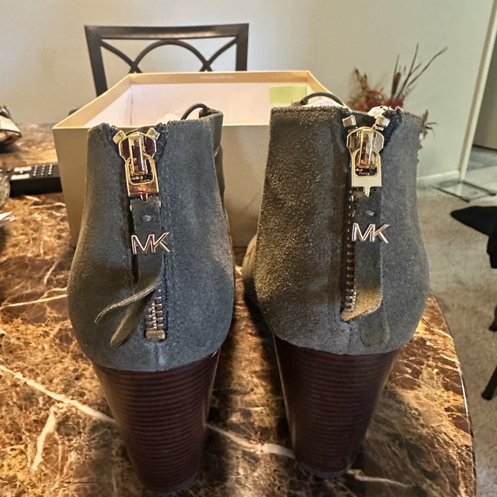 Michael Kors Olive Suede Women's Ankle Boots